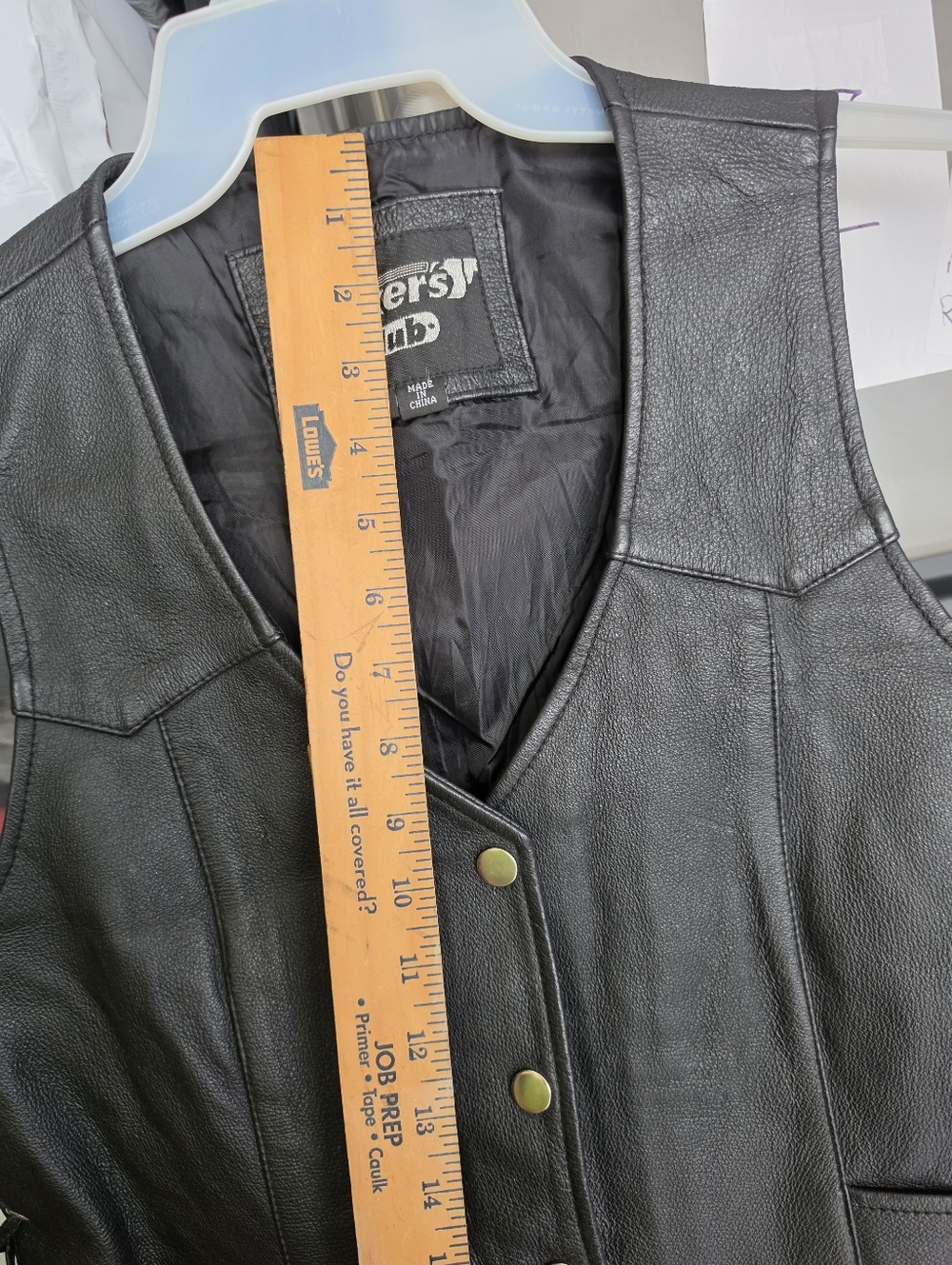 Black Leather Vest for Women Large - Picture 5 of 7